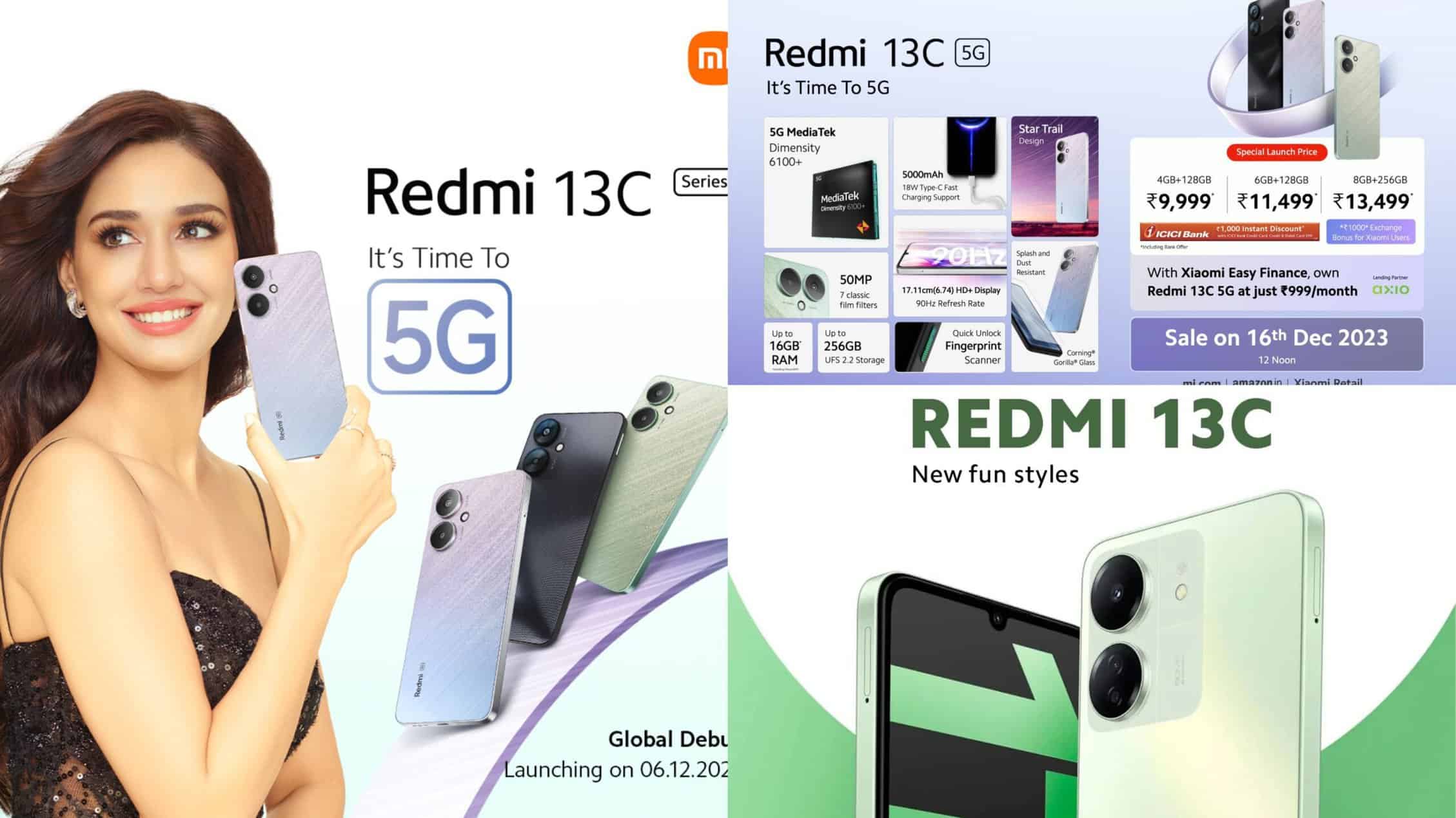Redmi 13C and Redmi 13C 5G launched in India, Prices start at Rs 10999: check all the Details.