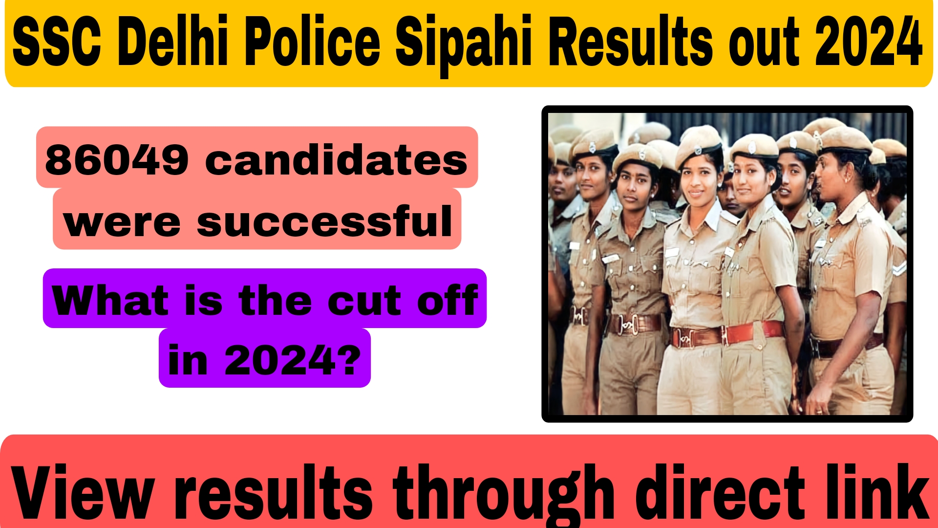 SSC Delhi Police Sipahi Result Out 2024 86049 candidates were